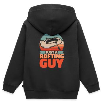 Le rafting n’est qu’un gars de rafting - Sweat Premium à capuche zippé enfant bio - noir - Dos - AI Model Kid Male (0cm)