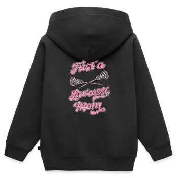 Lacrosse Just A Lacrosse Mom - Sweat Premium à capuche zippé enfant bio - noir - Dos - AI Model Kid Male (0cm)