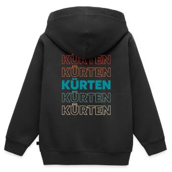 German city of Kürten, North Rhine-Westphalia - Kids Premium Organic Zip-up Hoodie - black - Back - AI Model Kid Male (0cm)
