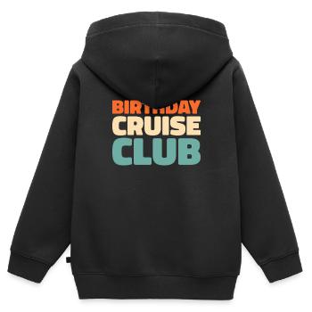 Kreuzfahrt - Kinder Premium Organic Zip Hoodie - Schwarz - Hinten - AI Model Kid Male (0cm)