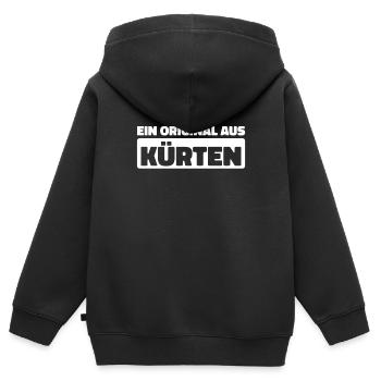 Deutsche Stadt Kürten Nordrheinwestfalen - Kinder Premium Organic Zip Hoodie - Schwarz - Hinten - AI Model Kid Male (0cm)