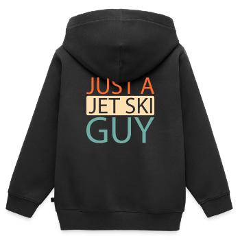Jet Ski juste un gars de Jet Ski - Sweat Premium à capuche zippé enfant bio - noir - Dos - AI Model Kid Male (0cm)