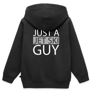 Jet Ski juste un gars de Jet Ski - Sweat Premium à capuche zippé enfant bio - noir - Dos - AI Model Kid Male (0cm)