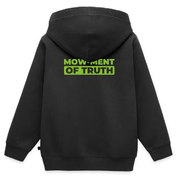 Lawn mower mowing - Kids Premium Organic Zip-up Hoodie - black - Back - AI Model Kid Male (0cm)