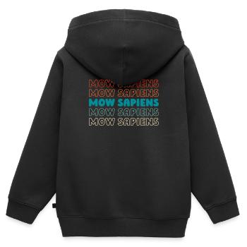 Lawn mower mowing - Kids Premium Organic Zip-up Hoodie - black - Back - AI Model Kid Male (0cm)