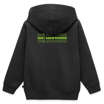 Rasenmäher Mähen - Kinder Premium Organic Zip Hoodie - Schwarz - Hinten - AI Model Kid Male (0cm)
