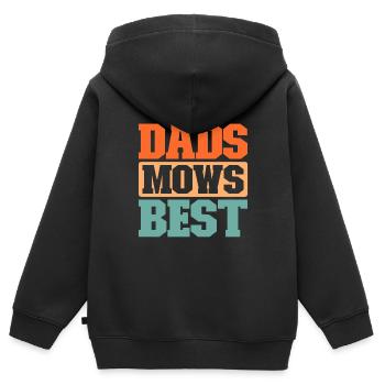Rasenmäher Mähen - Kinder Premium Organic Zip Hoodie - Schwarz - Hinten - AI Model Kid Male (0cm)