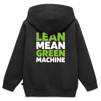 Rasenmäher Mähen - Kinder Premium Organic Zip Hoodie - Schwarz - Hinten - AI Model Kid Male (0cm)