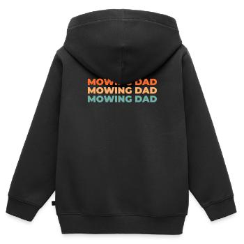 Rasenmäher Mähen - Kinder Premium Organic Zip Hoodie - Schwarz - Hinten - AI Model Kid Male (0cm)