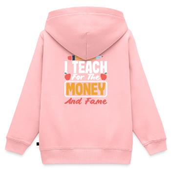 Lustiges Lehrer Lehrerinnen Geschenk - Kinder Premium Organic Zip Hoodie - Rosa - Hinten - AI Model Kid Female (0cm)
