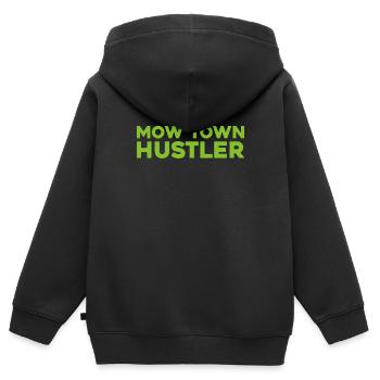 Rasenmäher Mähen - Kinder Premium Organic Zip Hoodie - Schwarz - Hinten - AI Model Kid Male (0cm)