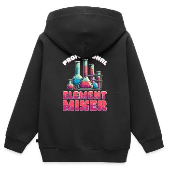 Chemistry Chemist - Kids Premium Organic Zip-up Hoodie - black - Back - AI Model Kid Male (0cm)