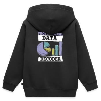 Data Science Data Analyst - Kinder Premium Organic Zip Hoodie - Schwarz - Hinten - AI Model Kid Male (0cm)