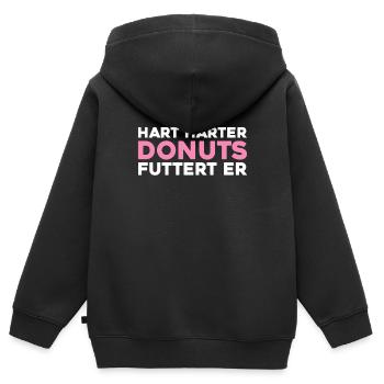 Donut - Kinder Premium Organic Zip Hoodie - Schwarz - Hinten - AI Model Kid Male (0cm)