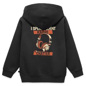 Notruf Leitstelle Einsatzzentrale - Kinder Premium Organic Zip Hoodie - Schwarz - Hinten - AI Model Kid Male (0cm)