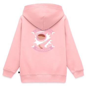 Kosmetikerin - Kinder Premium Organic Zip Hoodie - Rosa - Hinten - AI Model Kid Female (0cm)