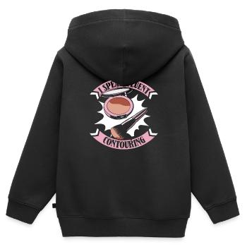 Kosmetikerin - Kinder Premium Organic Zip Hoodie - Schwarz - Hinten - AI Model Kid Male (0cm)