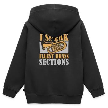 Band Director - Kids Premium Organic Zip-up Hoodie - black - Back - AI Model Kid Male (0cm)
