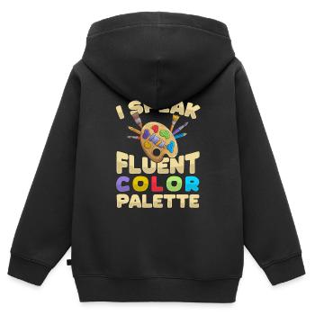 Art Director - Kinder Premium Organic Zip Hoodie - Schwarz - Hinten - AI Model Kid Male (0cm)