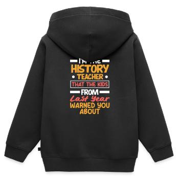 Lustiges Lehrer Lehrerinnen Geschenk - Kinder Premium Organic Zip Hoodie - Schwarz - Hinten - AI Model Kid Male (0cm)