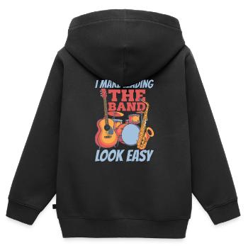 Band Director - Kids Premium Organic Zip-up Hoodie - black - Back - AI Model Kid Male (0cm)