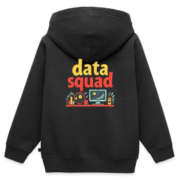 Data Science Data Analyst Kader - Kinder Premium Organic Zip Hoodie - Schwarz - Hinten - AI Model Kid Male (0cm)
