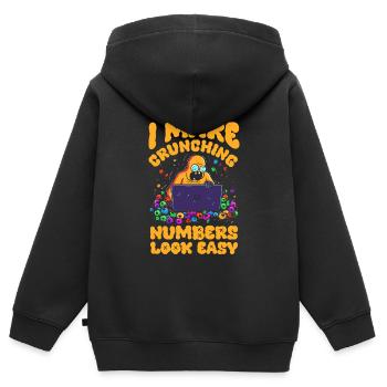 Data Science Data Analyst - Kinder Premium Organic Zip Hoodie - Schwarz - Hinten - AI Model Kid Male (0cm)