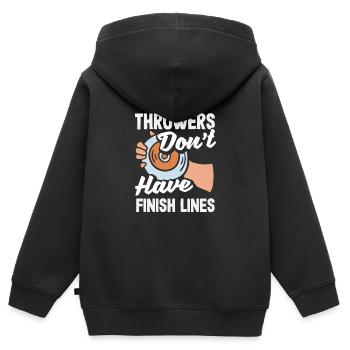 Lancer du disque Athlète Cadeau d’athlète - Sweat Premium à capuche zippé enfant bio - noir - Dos - AI Model Kid Male (0cm)