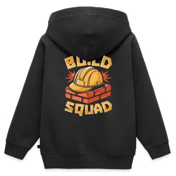 Baumeister Kader - Kinder Premium Organic Zip Hoodie - Schwarz - Hinten - AI Model Kid Male (0cm)