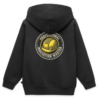 Ingenieur - Kinder Premium Organic Zip Hoodie - Schwarz - Hinten - AI Model Kid Male (0cm)