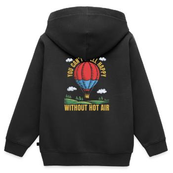 Heißluftballon Ballonfahren - Kinder Premium Organic Zip Hoodie - Schwarz - Hinten - AI Model Kid Male (0cm)