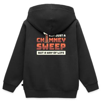 Schornsteinfeger - Kinder Premium Organic Zip Hoodie - Schwarz - Hinten - AI Model Kid Male (0cm)