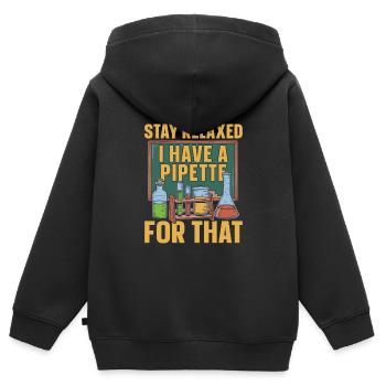 Assistant de laboratoire chimique - Sweat Premium à capuche zippé enfant bio - noir - Dos - AI Model Kid Male (0cm)
