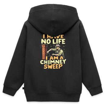 Schornsteinfeger - Kinder Premium Organic Zip Hoodie - Schwarz - Hinten - AI Model Kid Male (0cm)