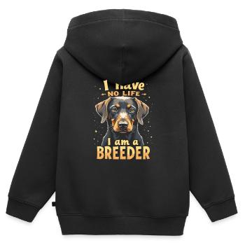 Éleveur - Sweat Premium à capuche zippé enfant bio - noir - Dos - AI Model Kid Male (0cm)