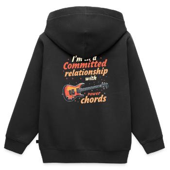 Heavy Rock Metal - Sweat Premium à capuche zippé enfant bio - noir - Dos - AI Model Kid Male (0cm)