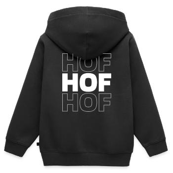 Deutsche Stadt Hof Bayern - Kinder Premium Organic Zip Hoodie - Schwarz - Hinten - AI Model Kid Male (0cm)