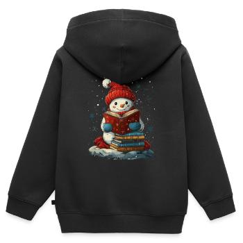 Snowman Christmas Decoration Women Men Children - Kids Premium Organic Zip-up Hoodie - black - Back - AI Model Kid Male (0cm)