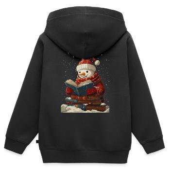 Snowman Christmas Decoration Women Men Children - Kids Premium Organic Zip-up Hoodie - black - Back - AI Model Kid Male (0cm)