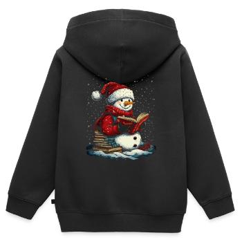 Snowman Christmas Decoration Women Men Children - Kids Premium Organic Zip-up Hoodie - black - Back - AI Model Kid Male (0cm)