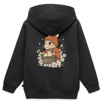 Easter Bunny Gift Easter Women Men Children - Kids Premium Organic Zip-up Hoodie - black - Back - AI Model Kid Male (0cm)