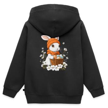 Easter Bunny Gift Easter Women Men Children - Kids Premium Organic Zip-up Hoodie - black - Back - AI Model Kid Male (0cm)
