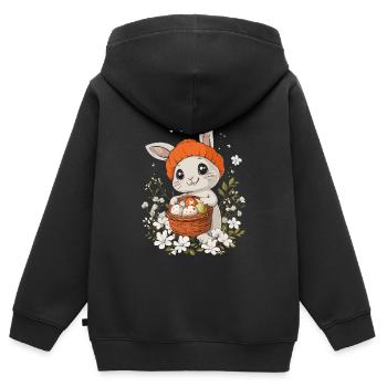 Easter Bunny Gift Easter Women Men Children - Kids Premium Organic Zip-up Hoodie - black - Back - AI Model Kid Male (0cm)