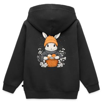 Easter Bunny Gift Easter Women Men Children - Kids Premium Organic Zip-up Hoodie - black - Back - AI Model Kid Male (0cm)