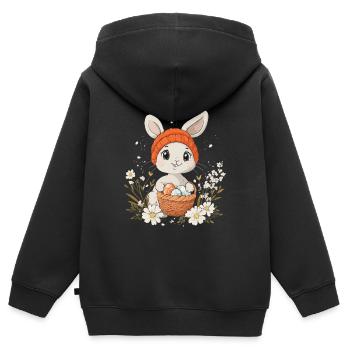 Easter Bunny Gift Easter Women Men Children - Kids Premium Organic Zip-up Hoodie - black - Back - AI Model Kid Male (0cm)