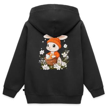Easter Bunny Gift Easter Women Men Children - Kids Premium Organic Zip-up Hoodie - black - Back - AI Model Kid Male (0cm)