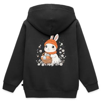 Easter Bunny Gift Easter Women Men Children - Kids Premium Organic Zip-up Hoodie - black - Back - AI Model Kid Male (0cm)