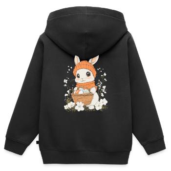Easter Bunny Gift Easter Women Men Children - Kids Premium Organic Zip-up Hoodie - black - Back - AI Model Kid Male (0cm)