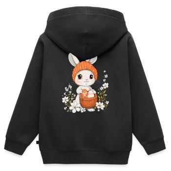 Easter Bunny Gift Easter Women Men Children - Kids Premium Organic Zip-up Hoodie - black - Back - AI Model Kid Male (0cm)