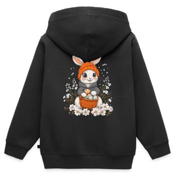 Easter Bunny Gift Easter Women Men Children - Kids Premium Organic Zip-up Hoodie - black - Back - AI Model Kid Male (0cm)